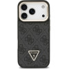 Guess Case 4G Pu Triangle Logo & Stand Camera Magsafe For Iphone 17 Pro Black - (GUHMP17LPCS4GPTK)