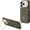 Guess Case 4G Pu Triangle Logo & Stand Camera Magsafe For Iphone 17 Pro Brown - (GUHMP17LPCS4GPTW)