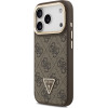 Guess Case 4G Pu Triangle Logo & Stand Camera Magsafe For Iphone 17 Pro Brown - (GUHMP17LPCS4GPTW)