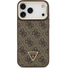 Guess Case 4G Pu Triangle Logo & Stand Camera Magsafe For Iphone 17 Pro Max Brown - (GUHMP17XPCS4GPTW)