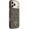 Guess Case 4G Pu Triangle Logo & Stand Camera Magsafe For Iphone 17 Pro Max Brown - (GUHMP17XPCS4GPTW)