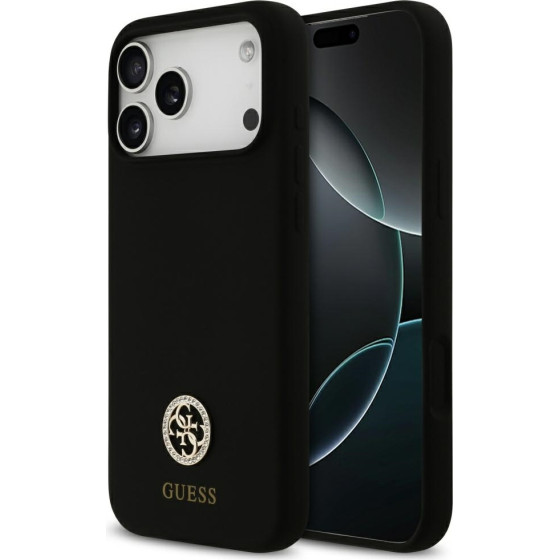Guess Metal Outline Magsafe Case For Iphone 17 Pro Max Silver - (GUHMP17XHTRMD)