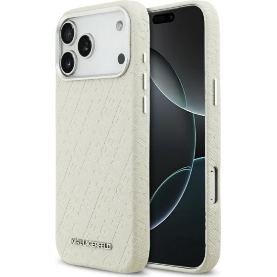 Karl Lagerfeld Fw Stamped Karl Magsafe Case For Iphone 17 Pro Max Beige - (KLHMP17XPGKLFOFE)