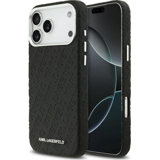 Karl Lagerfeld Fw Stamped Karl Magsafe Case For Iphone 17 Pro Max Black - (KLHMP17XPGKLFOFK)