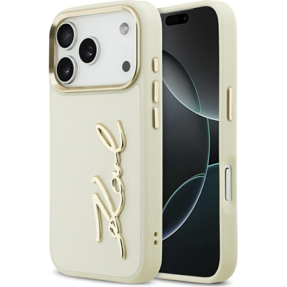 Karl Lagerfeld Karl Script Logo Case For Iphone 17 Pro Beige - (KLHCP17LPSKMGVE)