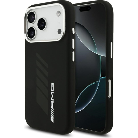 MERCEDES Amg Silicone Oversize Rhombs Magsafe Case For Iphone 17 Pro Black - (AMHMP17L24SORYK)