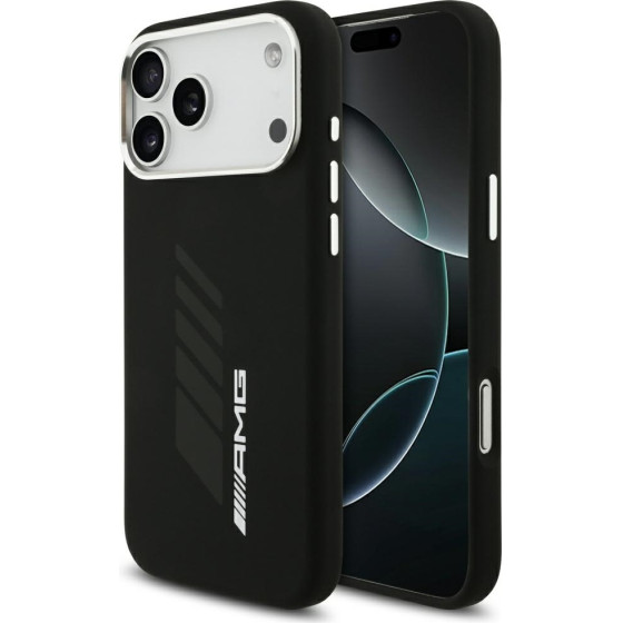 MERCEDES Amg Silicone Oversize Rhombs Magsafe Case For Iphone 17 Pro Max Black - (AMHMP17X24SORYK)