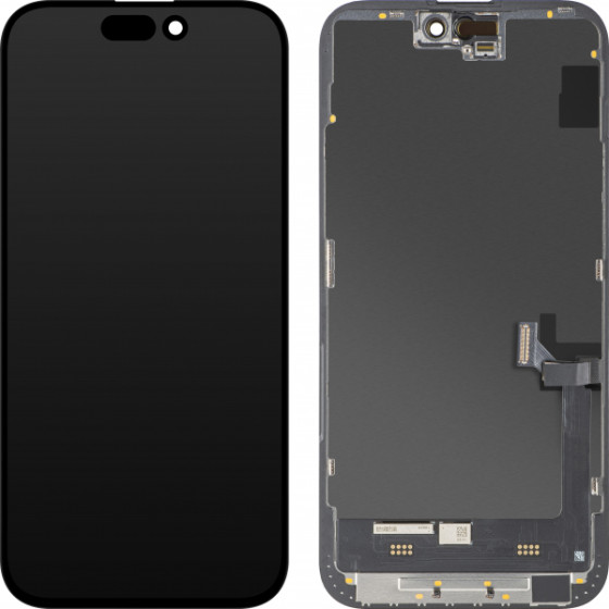 MP Lcd Display Module For Apple Iphone 15 Plus, Soft Oled Fhd Diagnostic Version, Aftermarket, Black