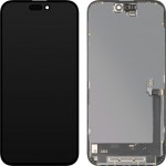 MP Lcd Display Module For Apple Iphone 16 Plus, Soft Oled Fhd Ic Movable Version, Aftermarket, Black