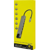 Powertech Docking Station 8 �����, USB-C �������, 87W PD, 100Mbps, ���� - (PT-1536)