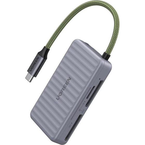 Ugreen ���������� ������ USB-C CM868 2xSd 1xTf 170MBps ���� - (55886)