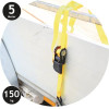 Dunlop - Ratchet Tie Down Strap With Locking Mechanism 5 m / 150 Kg 2 Pcs - (871125226844)