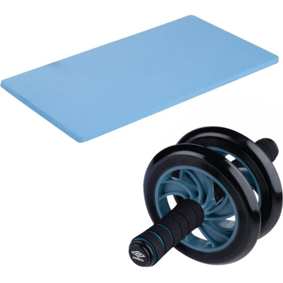 Umbro - Dual-Wheel Ab Roller With Mat (Blue) - (8711252268590_BLUE)