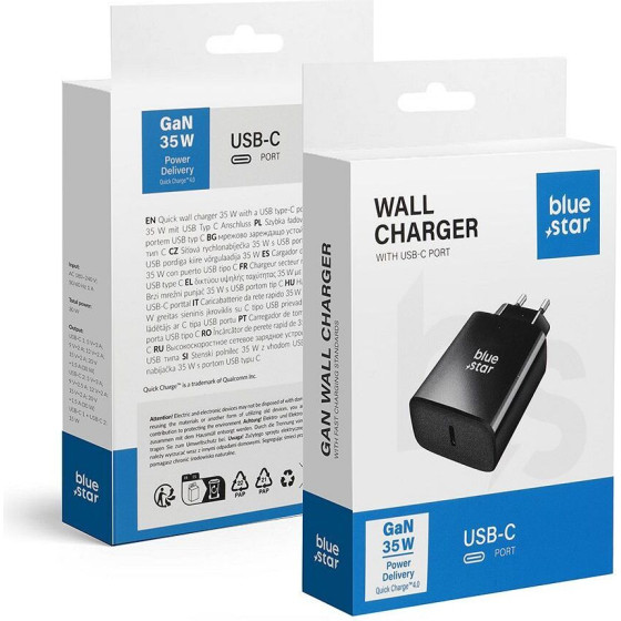 Blue Star Travel Charger Type C Pd QC4.0 3A 35W TFB-TC-35WPd black