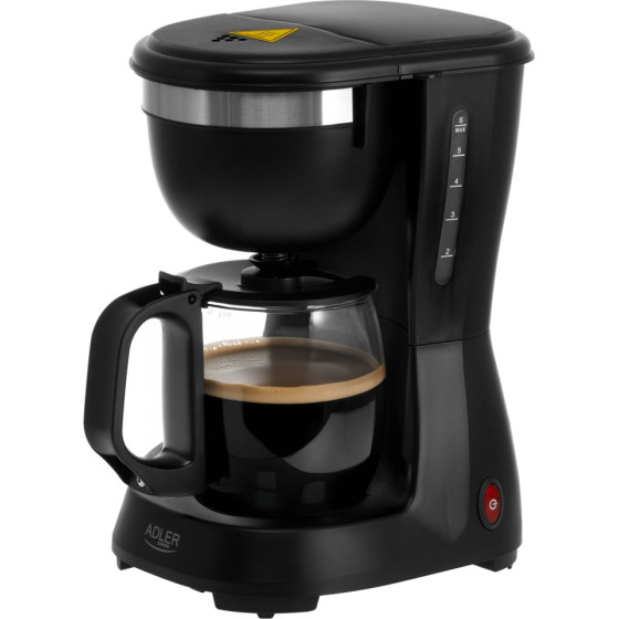Adler Drip Coffee Maker 0.6L Black - (AD4381B)