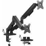 Gembird Adjustable Desk 2-Display Mounting Arm With Usb PORTS, 17''-32'' Black - (MA-DA2U-01)