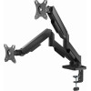 Gembird Adjustable Desk 2-Display Mounting Arm With Usb PORTS, 17''-32'' Black - (MA-DA2U-01)