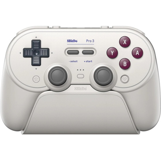 8BItdo Pro 3 Bluetooth Gamepad �� Charging Dock (2.4G/BT/USB) ��� Switch(1&2)/Windows/Android/Apple/Steamos - G Classic - (04888)