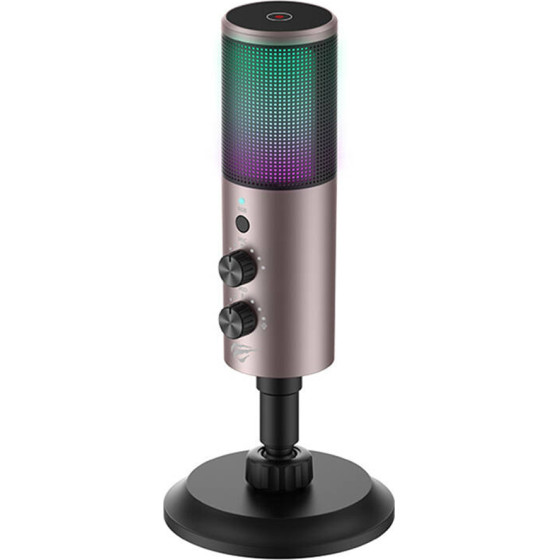 Havit - Gaming Microphone - Rgb Lights, USB-C, 100-18000 Hz - Gray - (GK61)