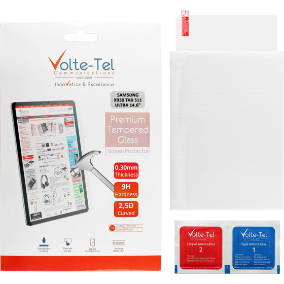 Volte-Tel Tempered Glass Samsung X930 Tab S11 Ultra 14.6'' 9H 0.30mm 2.5D Full GLUE