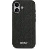 DKNY Pu Leather Grid Pattern Magsafe Case For Iphone 17 Black - (DKHMP17SPSGPHMK)