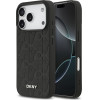 DKNY Pu Leather Grid Pattern Magsafe Case For Iphone 17 Pro Black - (DKHMP17LPSGPHMK)