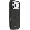 DKNY Pu Leather Grid Pattern Magsafe Case For Iphone 17 Pro Black - (DKHMP17LPSGPHMK)