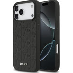 DKNY Pu Leather Grid Pattern Magsafe Case For Iphone 17 Pro Max Black - (DKHMP17XPSGPHMK)