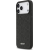 DKNY Pu Leather Grid Pattern Magsafe Case For Iphone 17 Pro Max Black - (DKHMP17XPSGPHMK)
