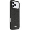 DKNY Pu Leather Grid Pattern Magsafe Case For Iphone 17 Pro Max Black - (DKHMP17XPSGPHMK)