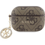 Guess 4G Script PC/Pu Charm Case For Airpods Pro 2 Brown - (GUAP2P4E4CDW)