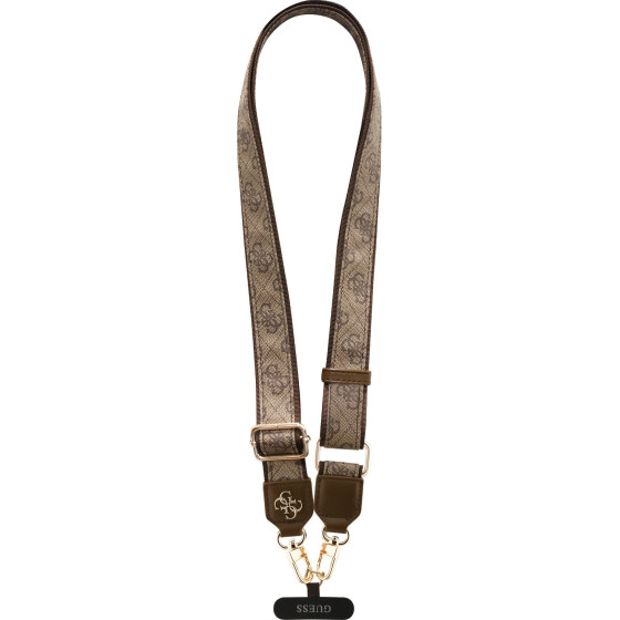 Guess Crossbody Strap Pu 4G Metal Logo Brown - (GUUCNP4AGMW)