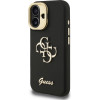 Guess Pu Grained 4G Logo Stand Camera Frame Case For Iphone 16 Black - (GUHCP16SPCS4GSK)