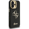 Guess Pu Grained 4G Logo Stand Camera Frame Case For Iphone 16 Black - (GUHCP16SPCS4GSK)