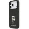 Karl Lagerfeld Fixed Glitter Metal Ikonik Case For Iphone 17 Pro Black - (KLHCP17LGKNPSK)