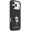 Karl Lagerfeld Fixed Glitter Metal Ikonik Case For Iphone 17 Pro Black - (KLHCP17LGKNPSK)