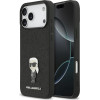 Karl Lagerfeld Fixed Glitter Metal Ikonik Case For Iphone 17 Pro Max Black - (KLHCP17XGKNPSK)