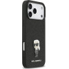 Karl Lagerfeld Fixed Glitter Metal Ikonik Case For Iphone 17 Pro Max Black - (KLHCP17XGKNPSK)