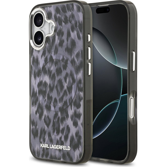 Karl Lagerfeld Iml Leopard Magsafe Case For Iphone 17 Grey - (KLHMP17SHDLEOICK)