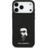 Karl Lagerfeld Liquid Silicone Metal Ikonik Case For Iphone 17 Pro Max Black - (KLHCP17XSMHKNPK)