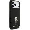 Karl Lagerfeld Liquid Silicone Metal Ikonik Case For Iphone 17 Pro Max Black - (KLHCP17XSMHKNPK)