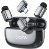 BOYA Mini 2 Lightning & Type-C -Space Grey, 2,4GHz 2mIc Wireless AI-Anc Mic w. Charging Box - (BOYA Mini 2-01- Gray)