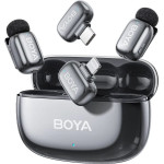 BOYA Mini 2 Lightning & Type-C -Space Grey, 2,4GHz 2mIc Wireless AI-Anc Mic w. Charging Box - (BOYA Mini 2-01- Gray)