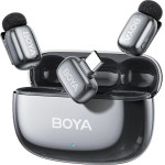 BOYA Mini 2 Type-C Space Gray, 2,4GHz 2mIc Wireless AI-Anc Mic w. Charging Box Mono/stereo/safety-Tr - (BOYA Mini 2-02- Gray)