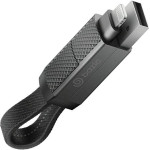 ENERGEA Bazic Gocharge Alucable 4-in-1 Cable (USB-A/USB-C To USB-C/Lightning) 0.15m Black 60W - (CBL-GC4N1-BLK015)