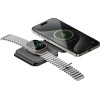 ENERGEA Bazic Gomag Trio Plus Compact Foldable 3-in-1 Wireless Charger 15W Fast Charging Grey - (GM-TRIOPLUS-GRY)