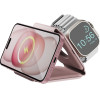 ENERGEA Bazic Gomag Trio Plus Compact Foldable 3-in-1 Wireless Charger 15W Fast Charging Pink - (GM-TRIOPLUS-PNK)