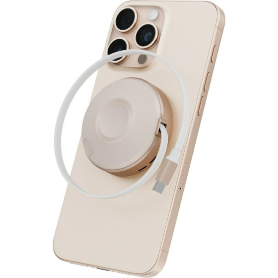 ENERGEA Wireless Charger Magduo Arc 2in1 For Phone And Apple Watch With Retractable Cable Gold - (MAG-DUOARC-GLD)