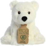 Eco Nation - Plush Toy / Cuddly Sitting Polar Bear 19 Cm Eco-Friendly - (35030)