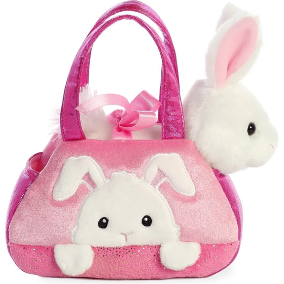 Fancy Pal - Plush Toy Bunny Peekaboo In Pink Bag 20 Cm Eco-Friendly - (61015)